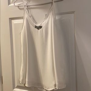 Lulus white mesh detail tank top. Size m